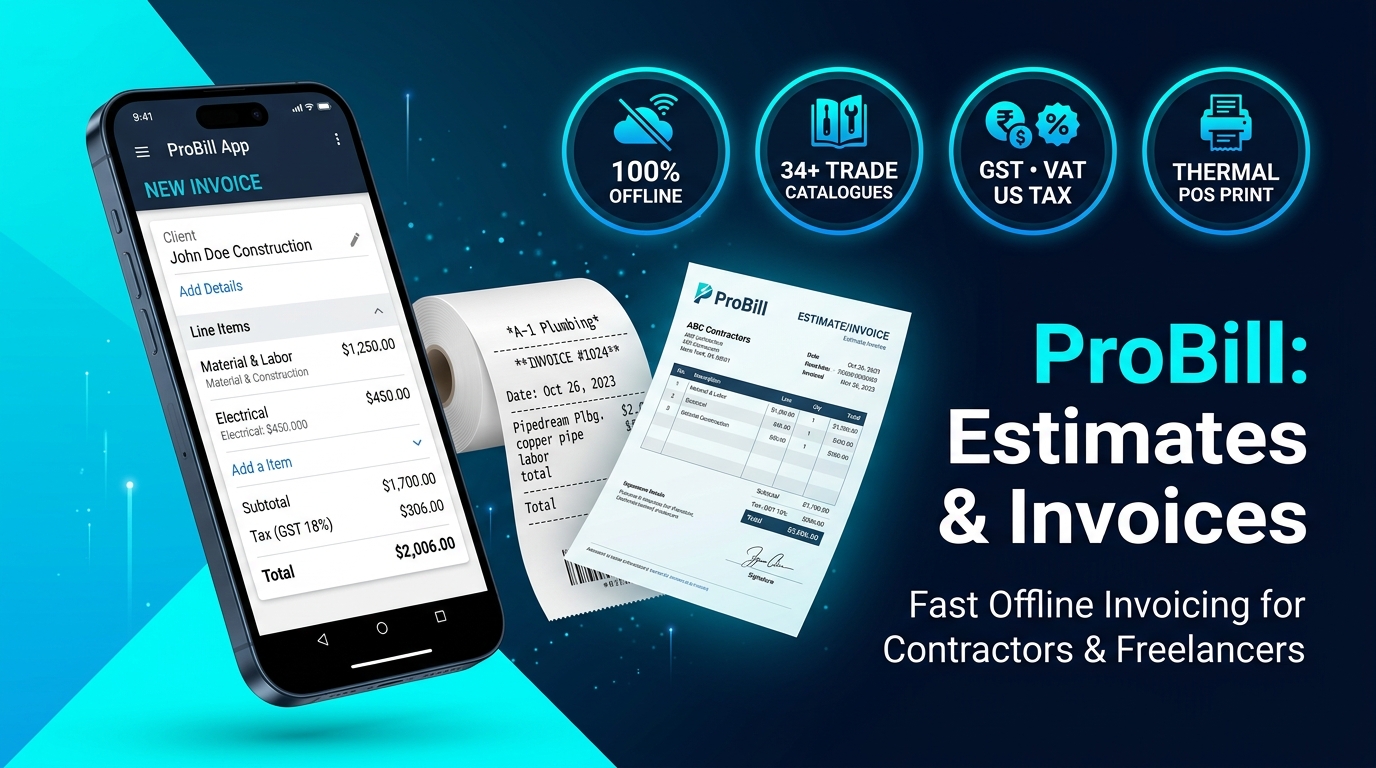 ProBill Feature Graphic