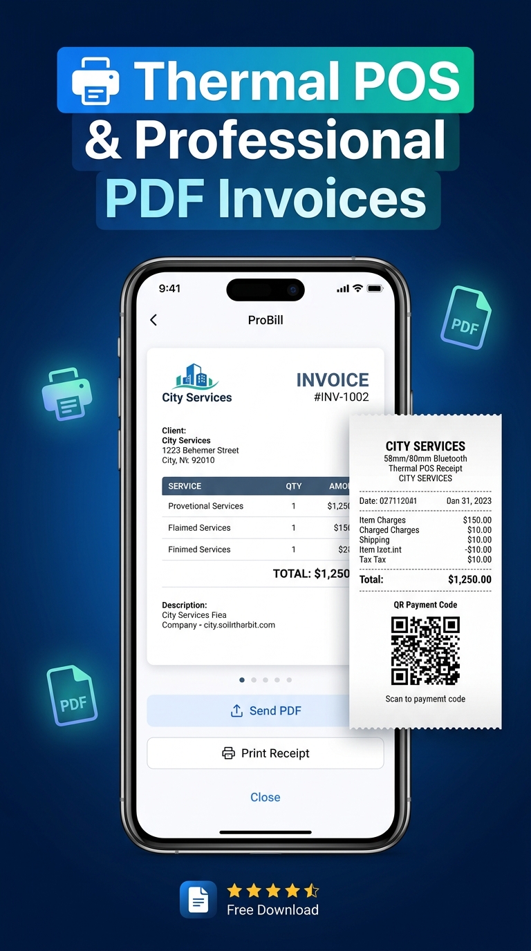 Thermal POS & PDF Invoices